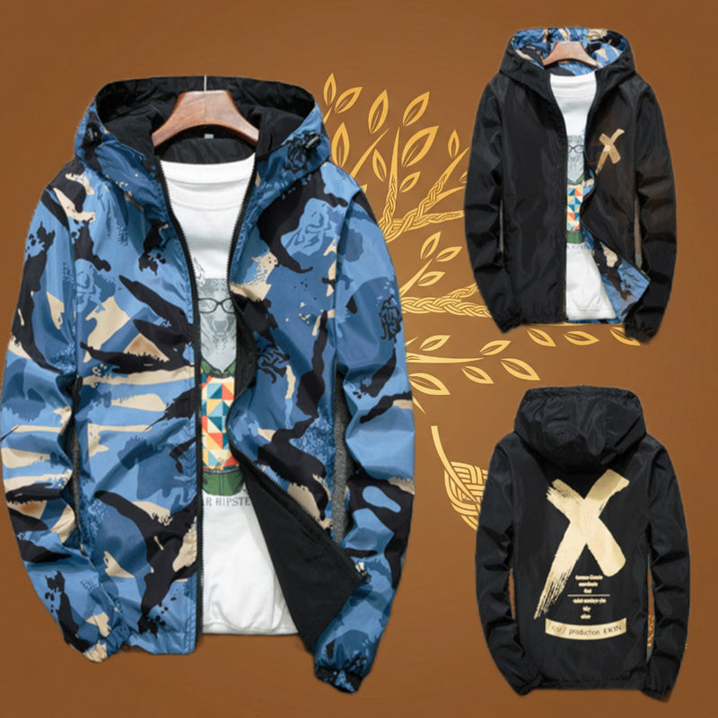 Jaqueta masculina dupla face primavera e outono 2020, nova jaqueta camuflada masculina, versão coreana da maré, roupas de estudante, atacado