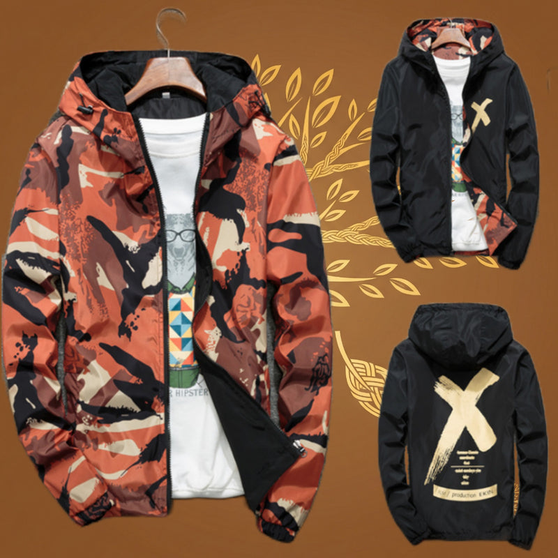Jaqueta masculina dupla face primavera e outono 2020, nova jaqueta camuflada masculina, versão coreana da maré, roupas de estudante, atacado